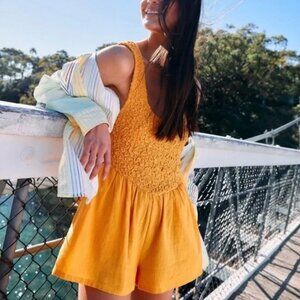 Girls Truce Summer Orange Romper
